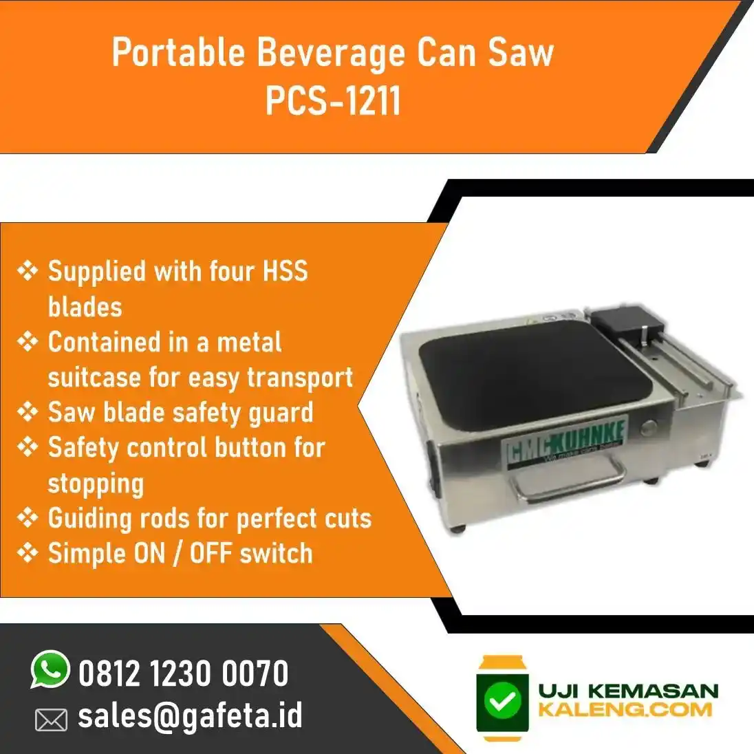 Jual Portable Beverage Can Saw PCS-1211: Alat Potong Inspeksi Kaleng