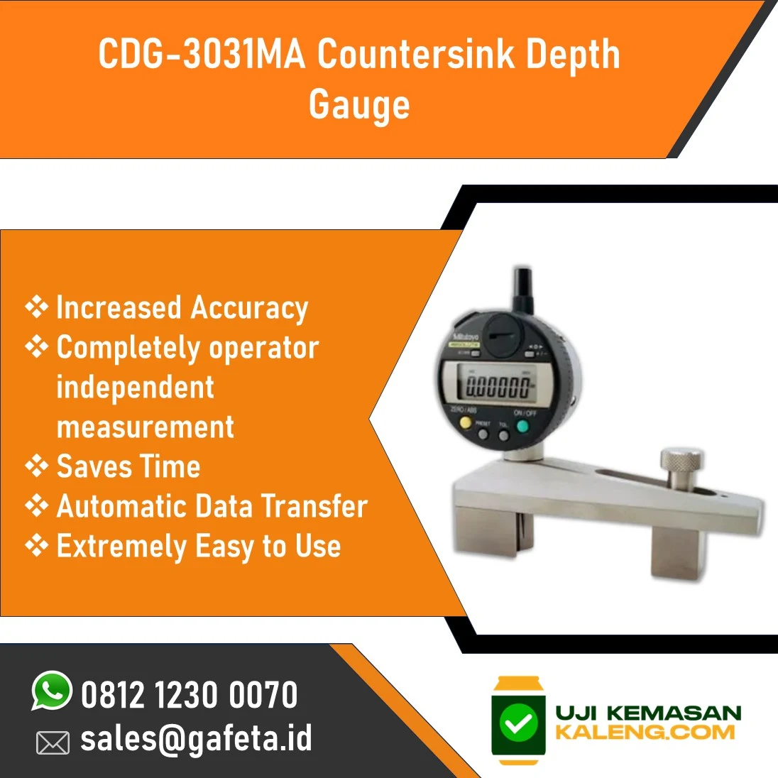Jual Countersink Depth Gauge CDG-3031MA untuk Aerosol